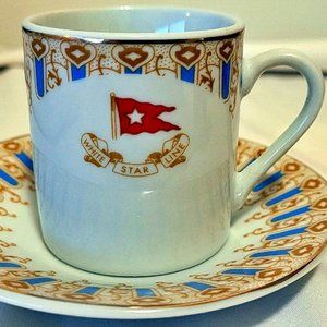 RMS Titanic 1st Class Wisteria Espresso Demitasse Cup and Saucer